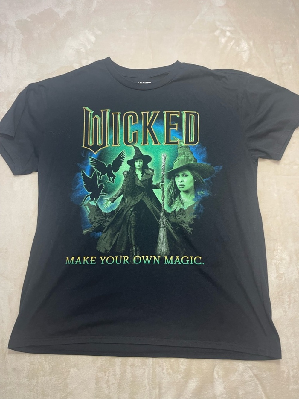 Wicked Broadway Inspired Graphic T-Shirt XL Black